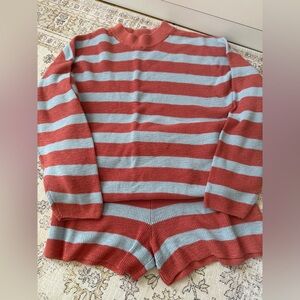Free People Malibu Surf Striped Sweater Set